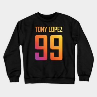 Tony Lopez Logo name and birth year number (rainbow) - Tiktok Lopez brothers Crewneck Sweatshirt